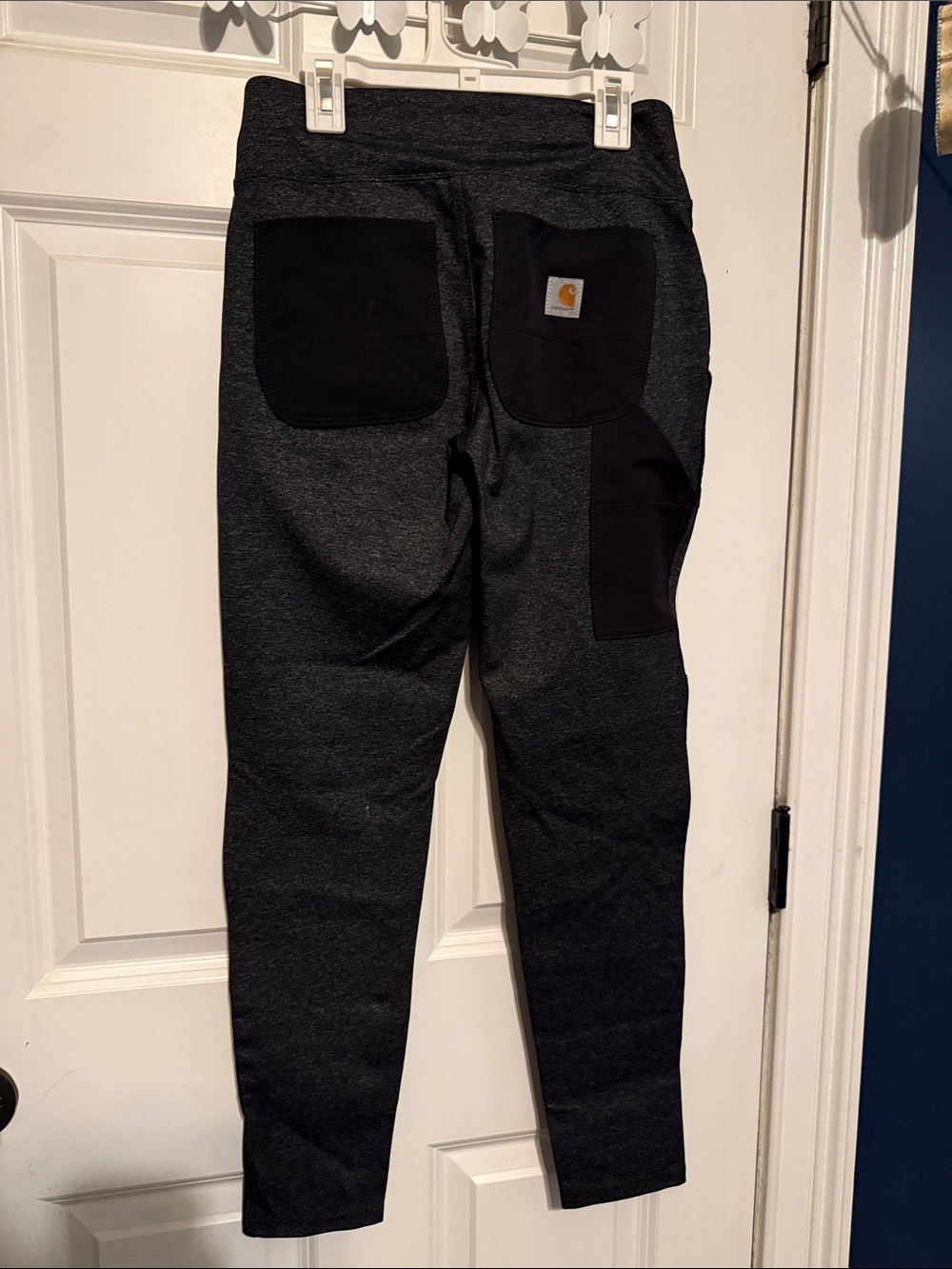 Carhartt Women’s Dark Gray Heather Leggingd with Black Pocket Panels